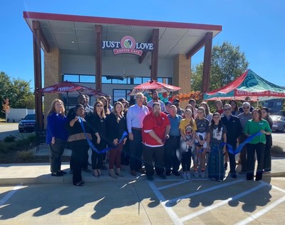 Franchise owner Brent Jackson recently celebrated the grand opening of his new Just Love Coffee Café location in Tupelo, Mississippi.