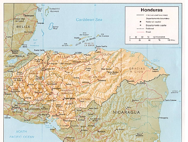 Honduras map