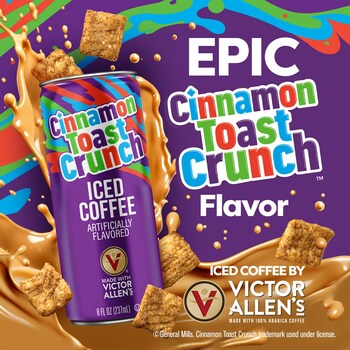Victor Allen’s® Cinnamon Toast Crunch™ Iced Coffee will be available in early February at Sam’s CLUB before rolling out nationally in March at major retailers nationwide and online, making it convenient for coffee enthusiasts to indulge in their new favorite iced coffee treat.