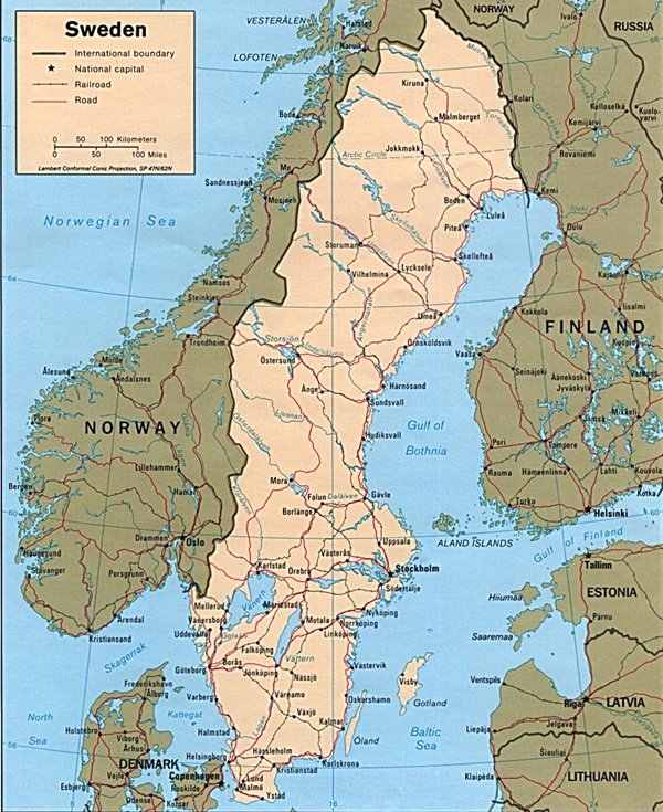 sweden map
