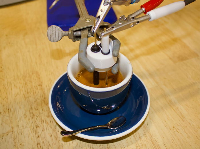 Hendon's lab repurposed a tool used in electrochemistry called a potentiostat to better measure the flavor profile of coffee.