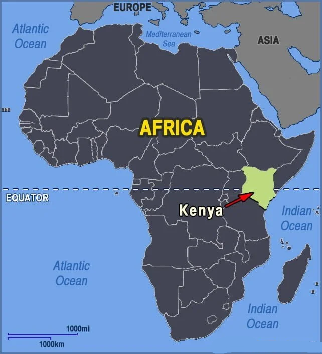 kenya africa map