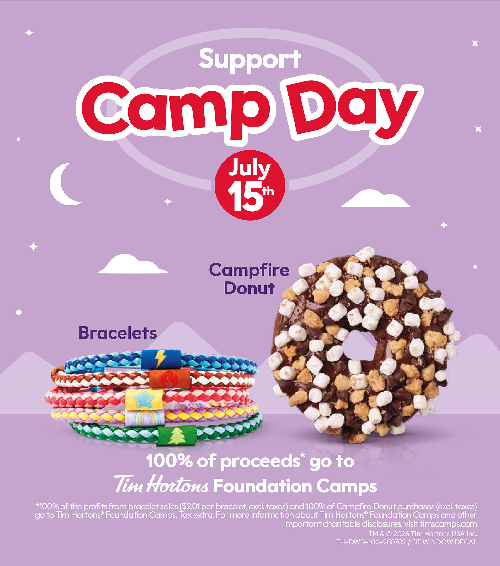 Support Camp Day at Tims Hortons 7-10-26